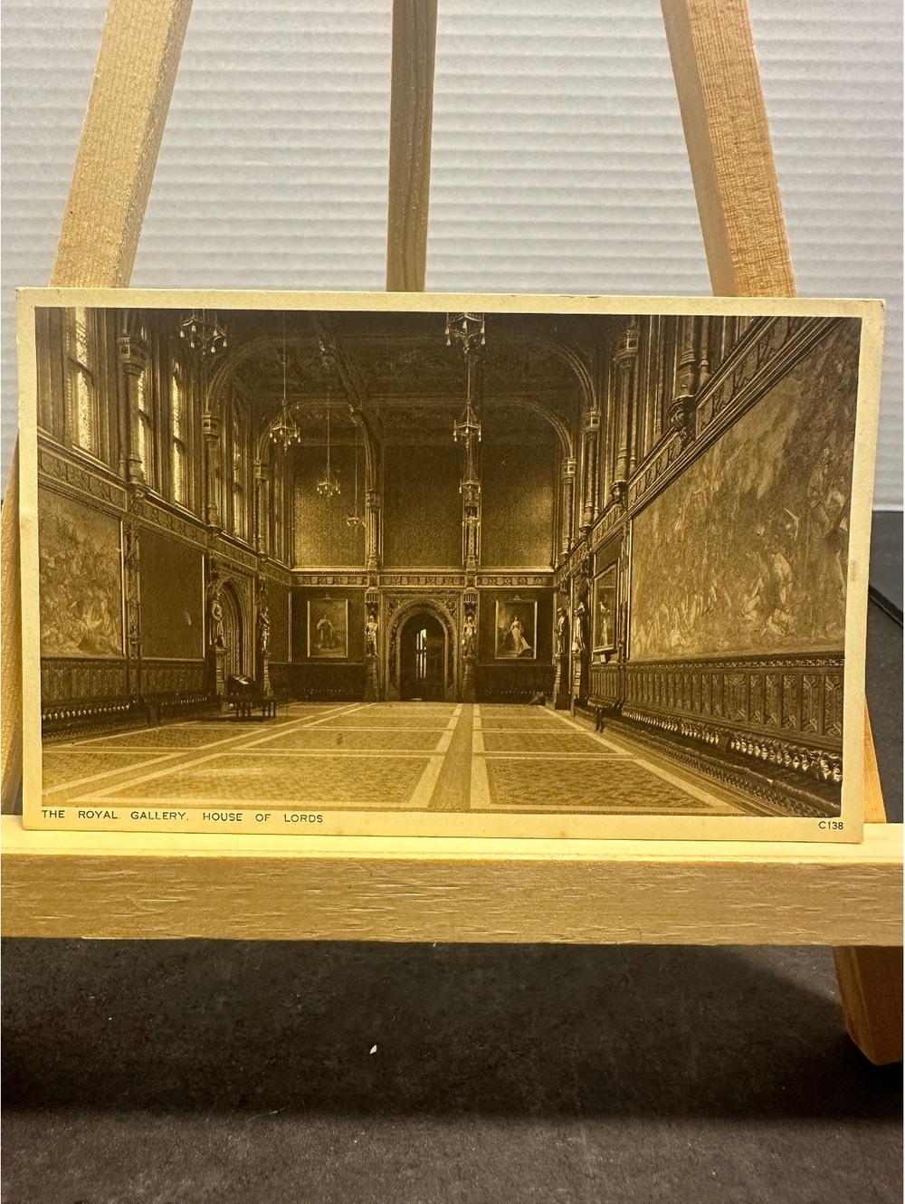 Vintage Royal Gallery House of Lords London Postcard C138 Walter Scott